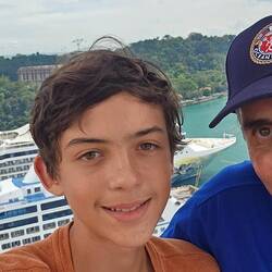 Thomas and me on the cable car.