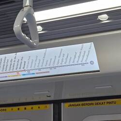 Updating map on the subway makes it easy to tell when your stop is coming up.