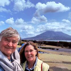 We were so lucky to see the top of Sakurajima without cloud cover