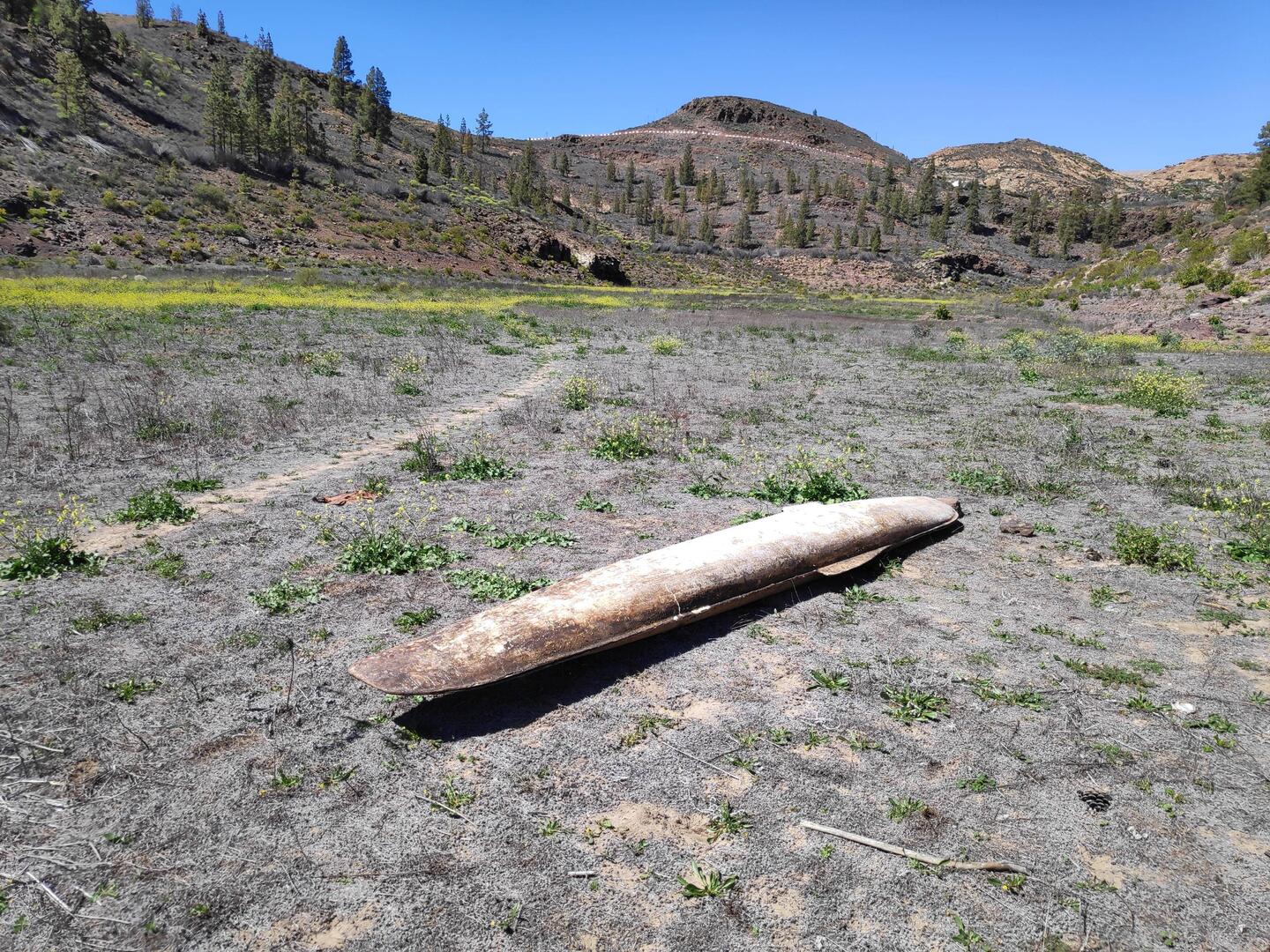 Überbleibsel von einem Boot auf dem Seegrund