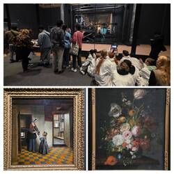 carry out restoration of ancient paintings and teacher lead students to learn on site.