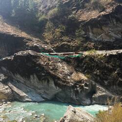 Das ist die Jeeproad, an der es immer wieder Abrutsche gibt