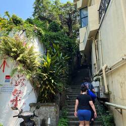 Walking up to the resort