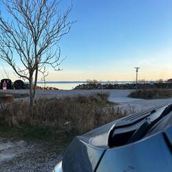 Übernachtungsplatz heute am Hafen