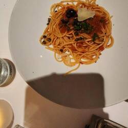 Last option is shrimp pasta