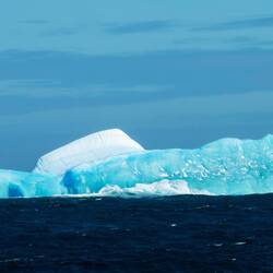 Aqua-colored berg in the vicinity of Bristol Island — South Sandwich Islands.