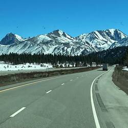 Just north of the turn off for Mammoth