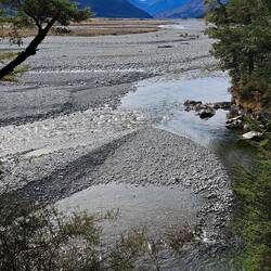 We're guessing this is another dry spell of a usually wide, full river in early Spring.