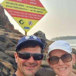 Only in India.. a sign saying No Selfies !