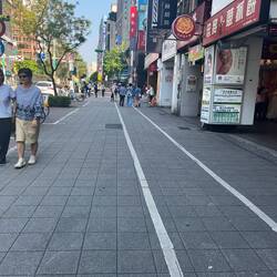 Bike lanes are often on the sidewalk. Watch where you are walking