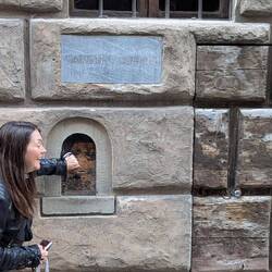 A wine window. Unfortunately, it was closed.