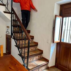 Watch your head when descending the stairs.