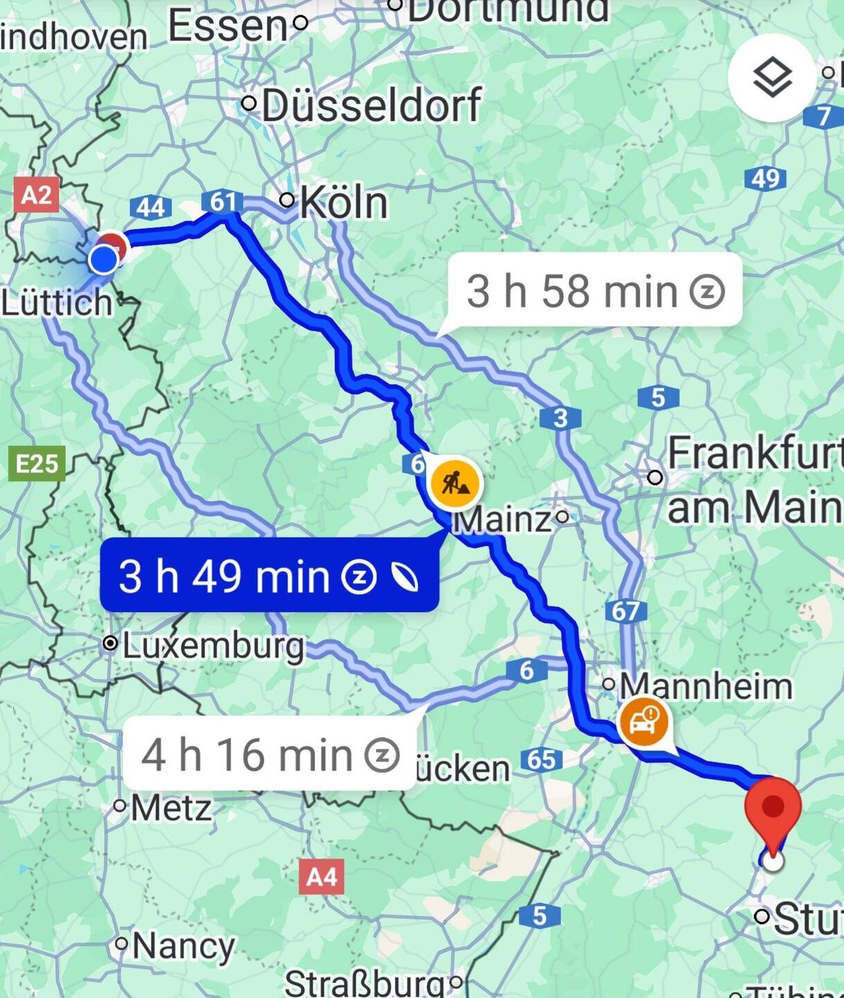 ... fast einmal diagonal durch Deutschland ...