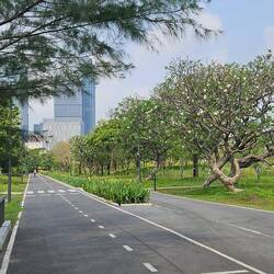 The bike path was fantastic and pretty empty.