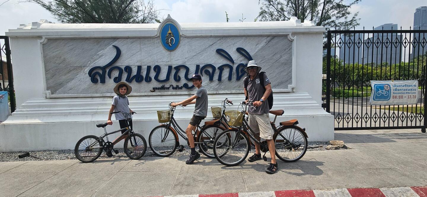 Boys on bikes.