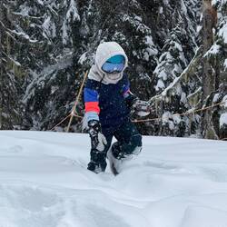 My niece Elisa practicing avalanche rescue