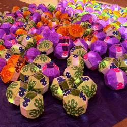 More lanterns are being made. These are for sale.