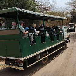 An open air jeep that we used to traverse the bush