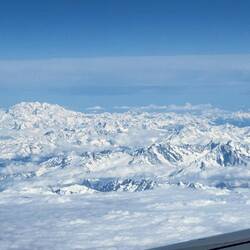 Schweizer Alpen in Sicht