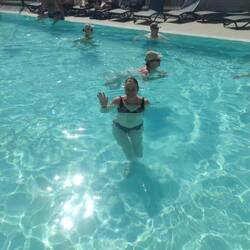 Enfin dans la piscine 😁