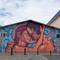 Street Art mit Schlange