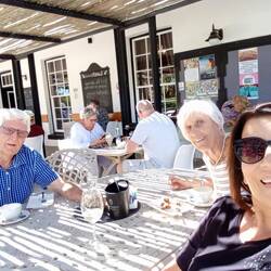Ria, Hennie and myself enjoying a lunch break in Prins Albert