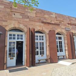 The museum is in an old Wells Fargo building. Check out the steel doors.