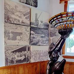 Pictures of the men that used to work in the area mines.