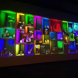 An interactive display within the museum. The museum incorporates lots of technology.