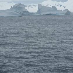 Icebergs and mountains, Lazarev Bay