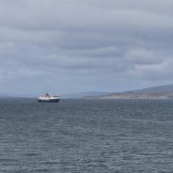 Sister CalMac vessel approaching Oban