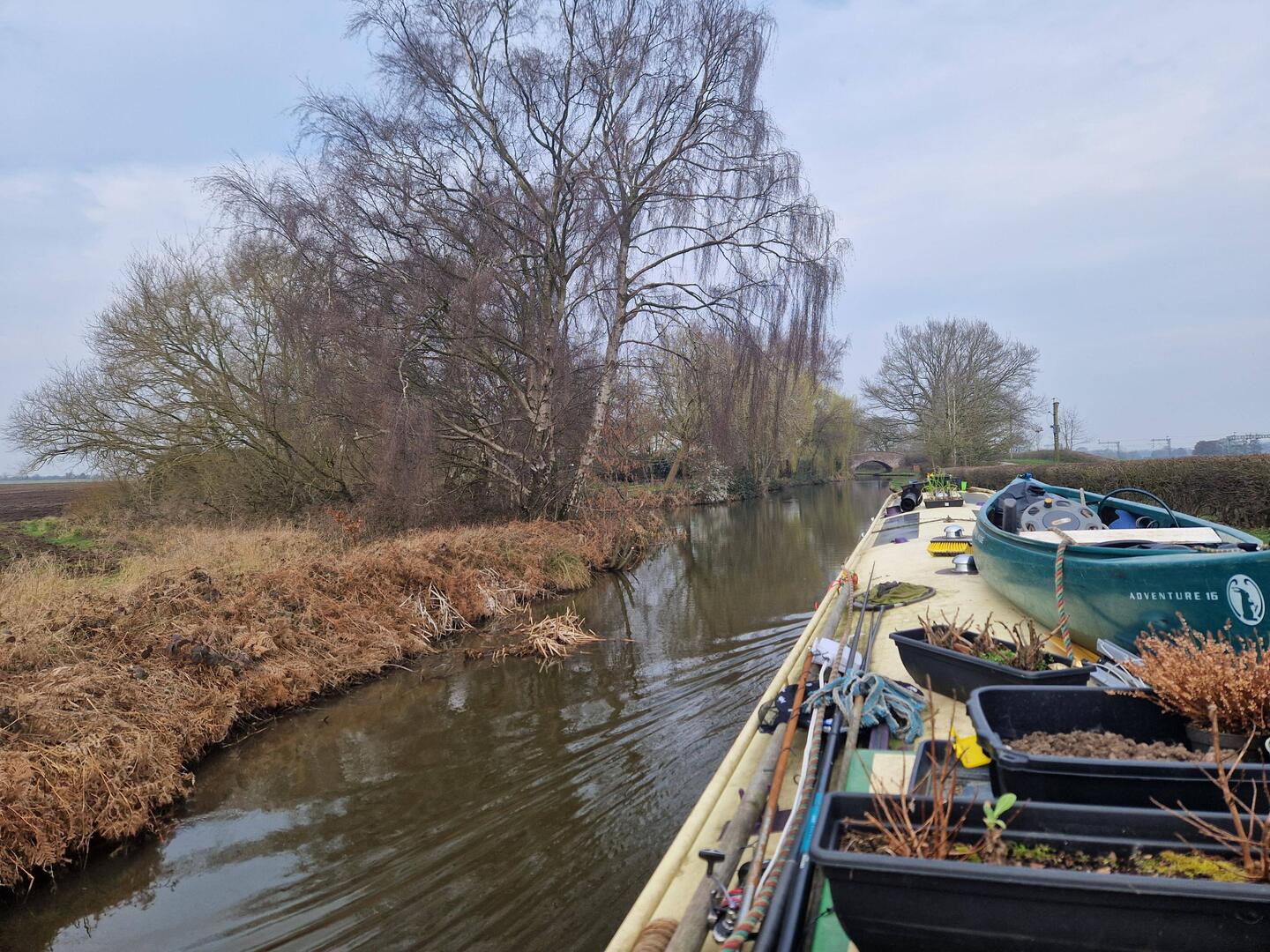 Still looking quite wintery but the weeping willow in the distance is showing some green