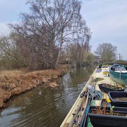 Still looking quite wintery but the weeping willow in the distance is showing some green