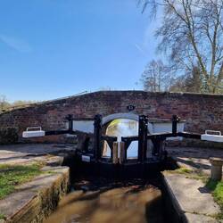 2nd lock with angled rails on the gates