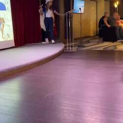 Mom's favorite person on the cruise, Lucy