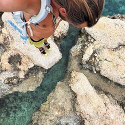 So ging es um das Wasser zum hinteren Teil der Lagune.