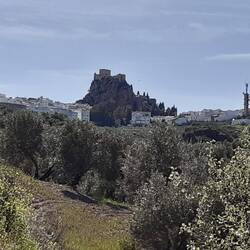 Blick auf Olvera von unserem Stellplatz