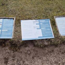 Cladah Hallan roundhouse site information board