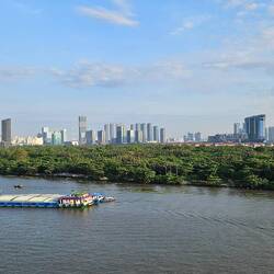 Coming up the Saigon River.