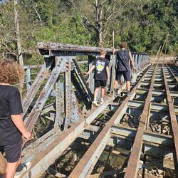First, but not the last, sketchy bridge of the day