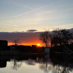 Sunset view from our run