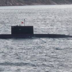 Our "escort" as we entered Cam Ranh Bay.