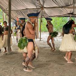 Traditional dance at Lake Janauari Ecological Park