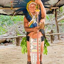 Traditional dance at Lake Janauari Ecological Park
