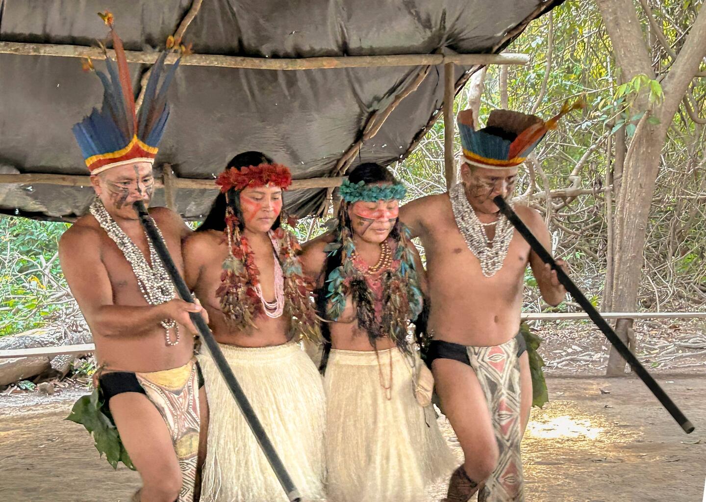 Traditional dance at Lake Janauari Ecological Park