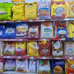 So viele Sorten Reis - unter 5 kg geht hier gar nichts.