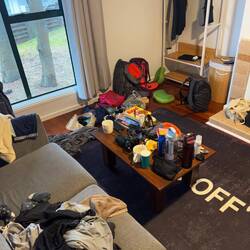 Unser Saustall - mittlerweile ist schon gepackt