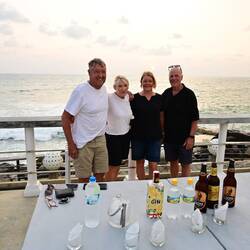 Sunset drinks, not for the first time on this trip