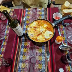 Shakshuka ond en lokale Wii. Perfekt!