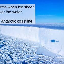 The giant tabular bergs calve off of ice shelves not unlike this one.